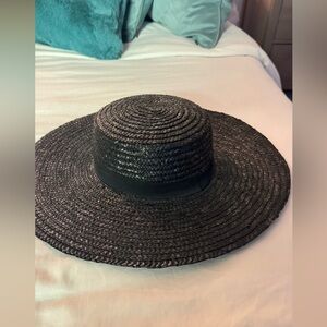 Elegant Black Straw Hat
